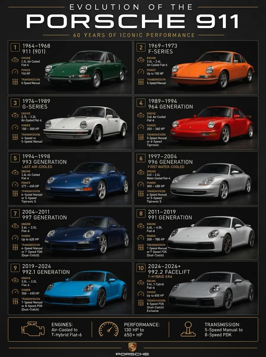 Porsche 911 generations